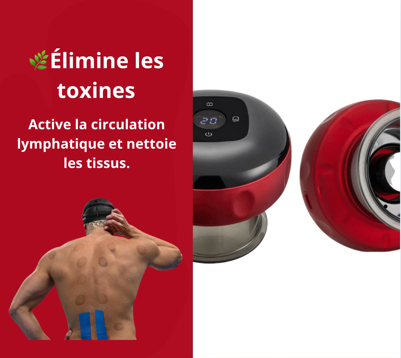 Ventouses Sous Vide Électrique, Lumière rouge (Offre d'automne)