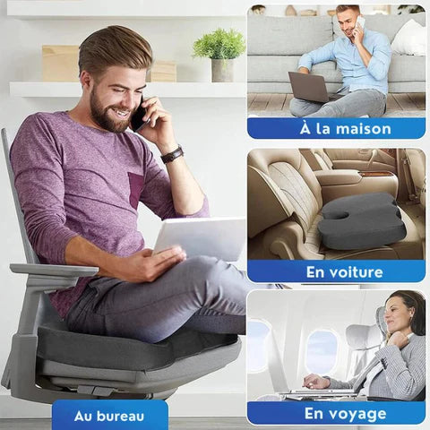 Coussin Ergonomique en Mousse à Mémoire de Forme - Soulagement de la Douleur au Coccyx