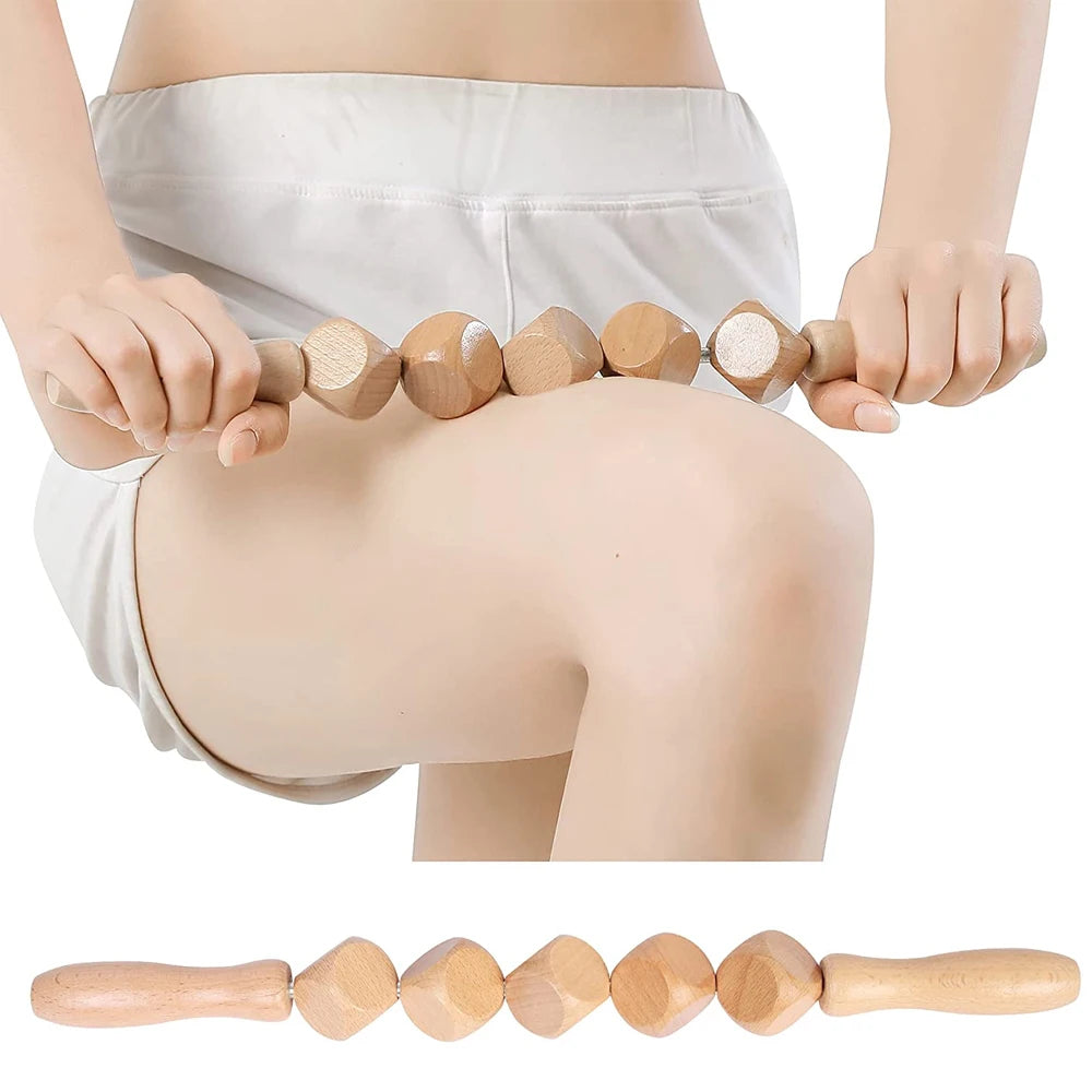 Ensemble de 6 Outils de Massage en Bois