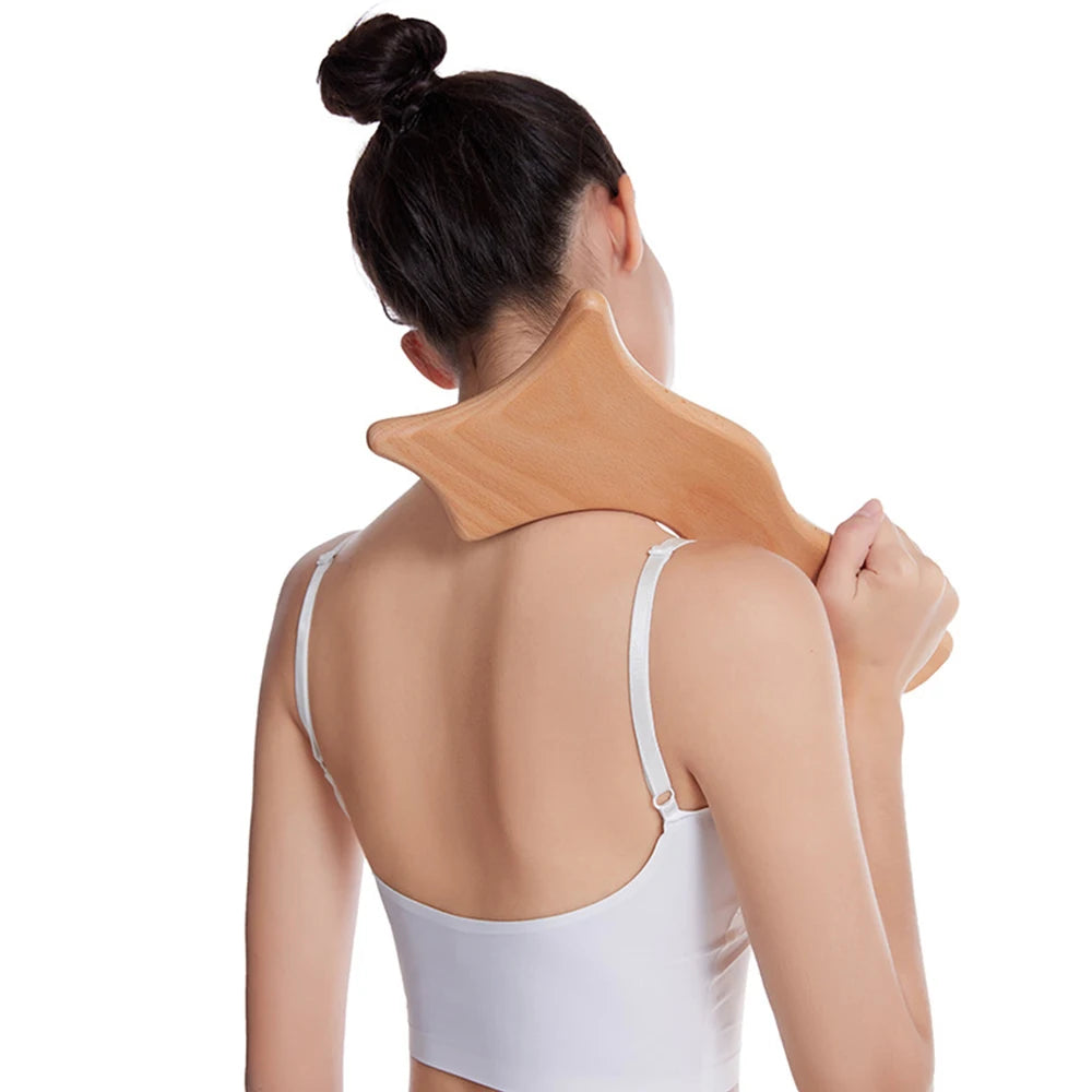 Ensemble de 6 Outils de Massage en Bois