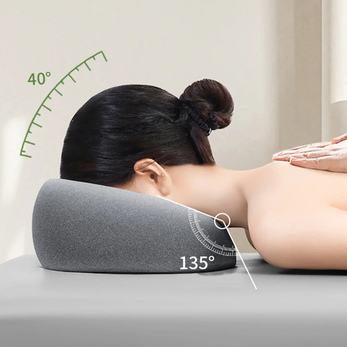 Oreiller Ergonomique en Mousse à Mémoire de Forme pour Massage et Relaxation
