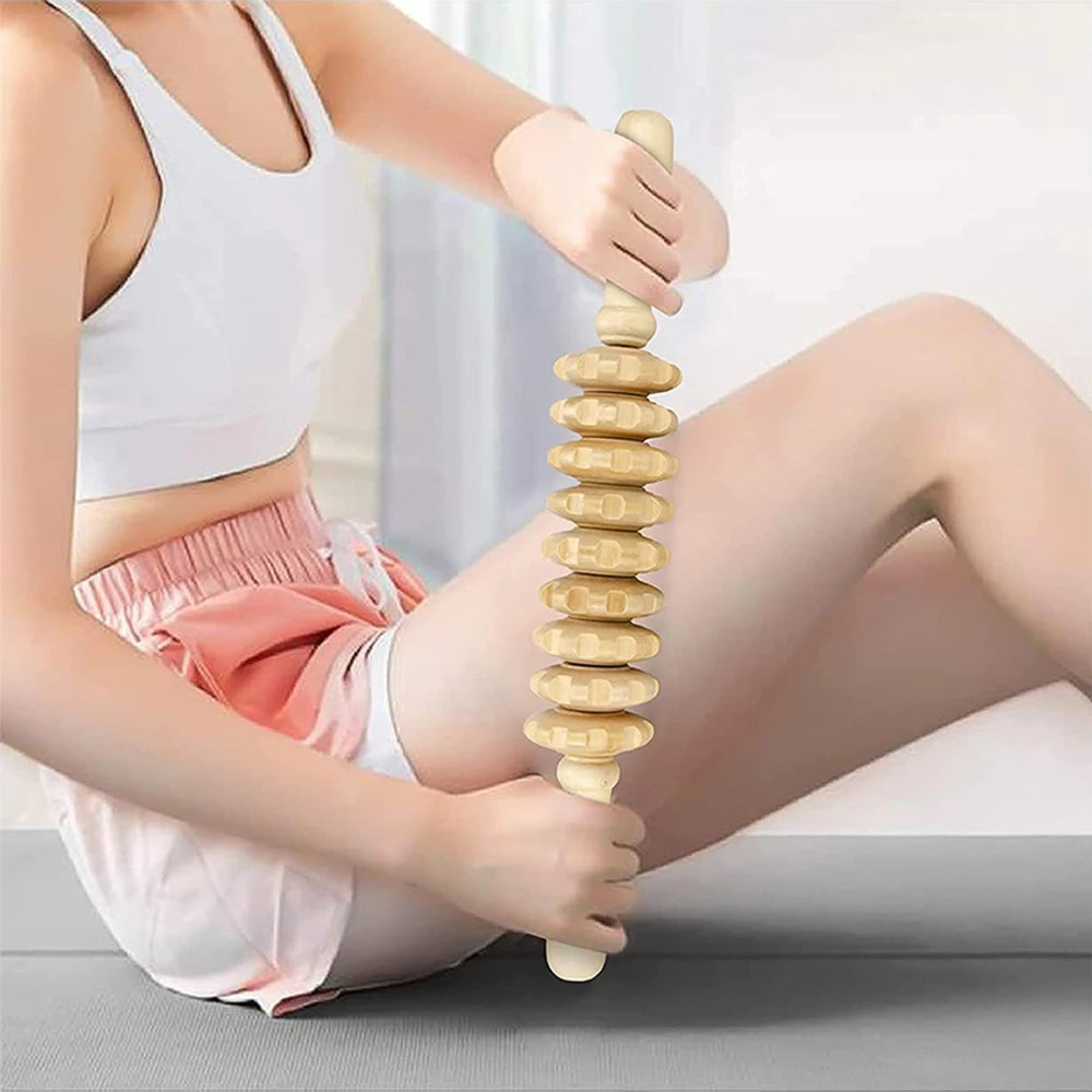 Ensemble de 6 Outils de Massage en Bois