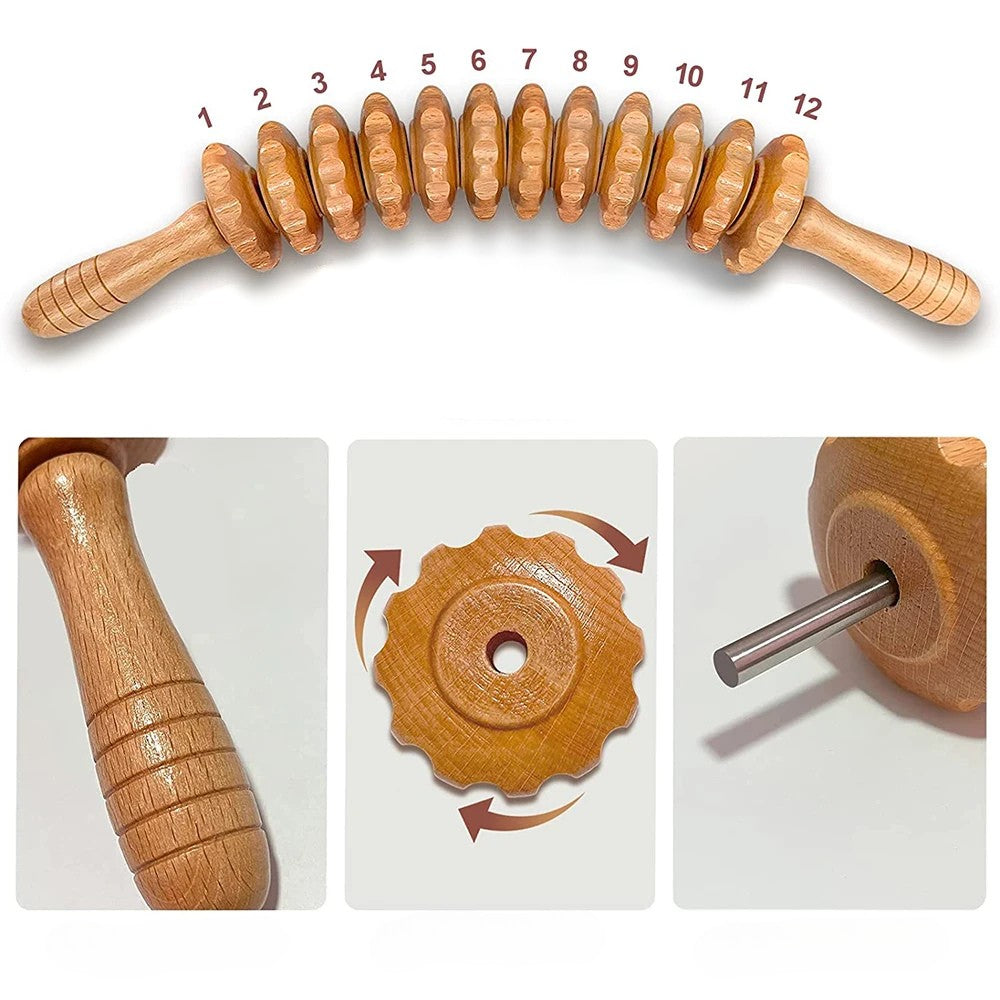 Rouleau de Massage en Bois
