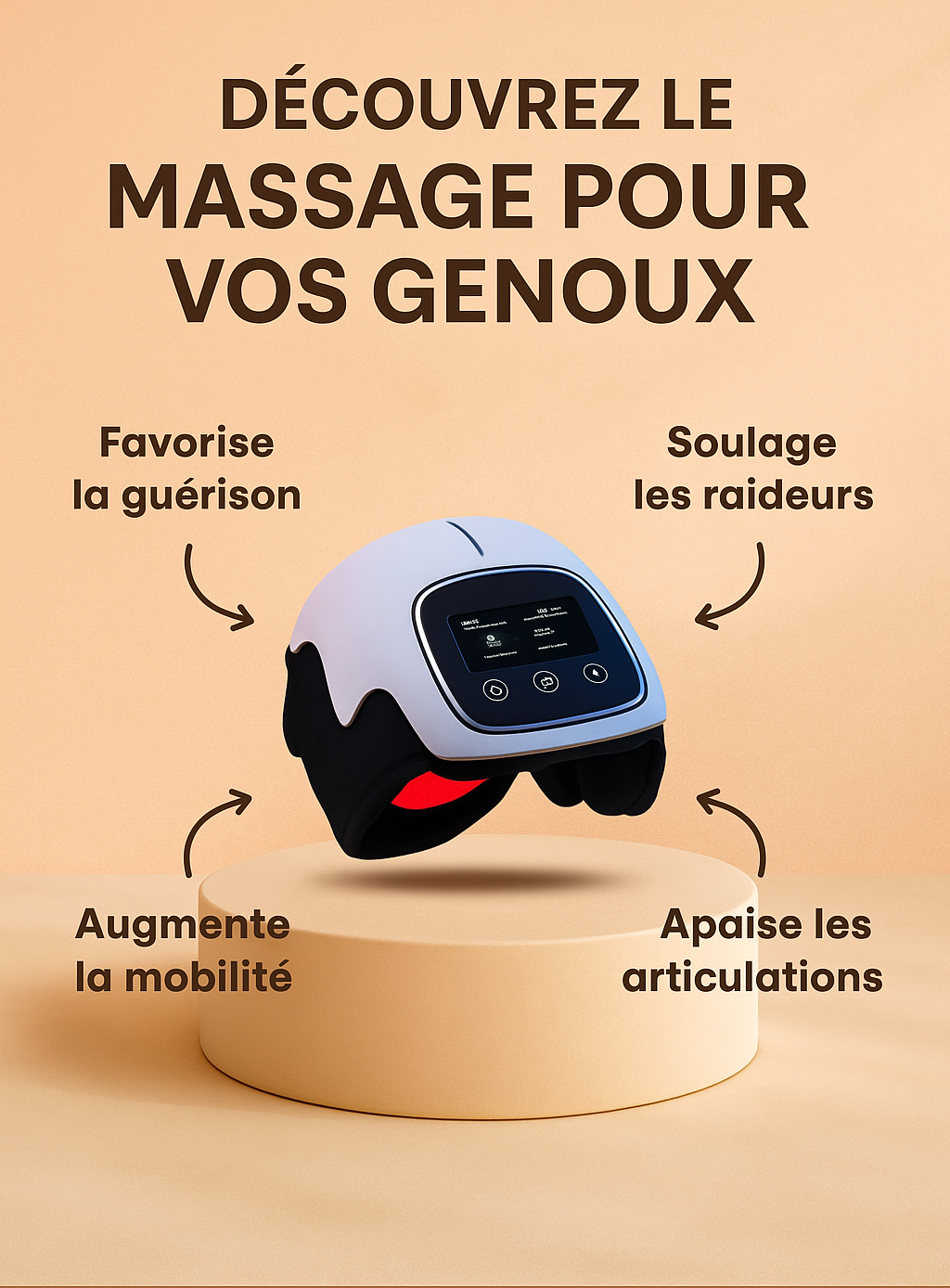 Masseur de Genou Polyvalent pour Soulager Douleurs et Inconforts