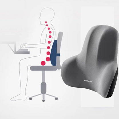 Coussin Lombaire en Mousse à Mémoire de Forme pour Bureau et Voiture