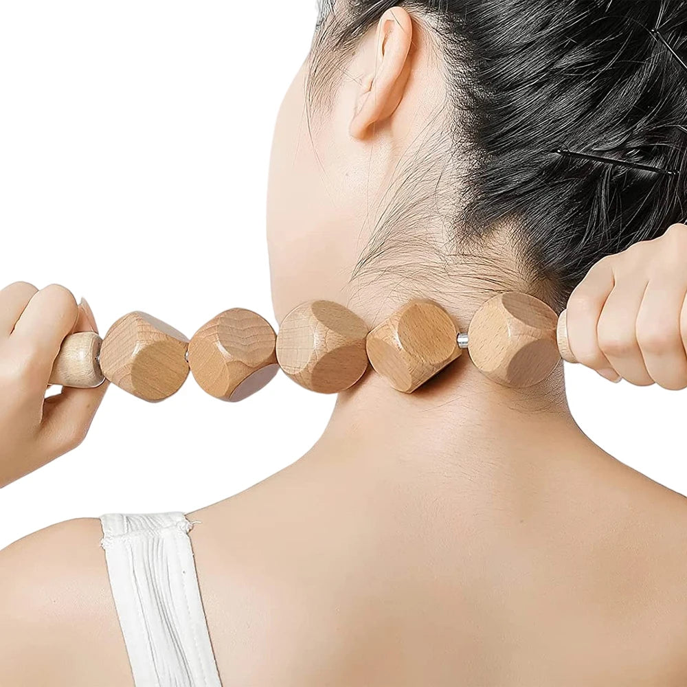 Ensemble de 6 Outils de Massage en Bois