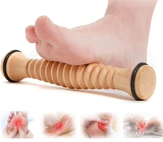 Rouleau de Massage en Bois pour Pieds